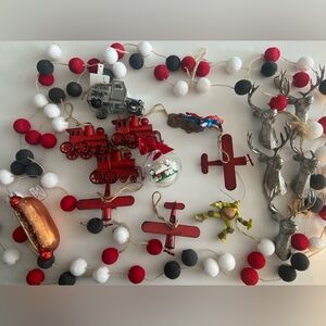 🦌🚂 “The Bachelor Tree Starter Pack”Manly Christmas Ornaments Lot for Guys